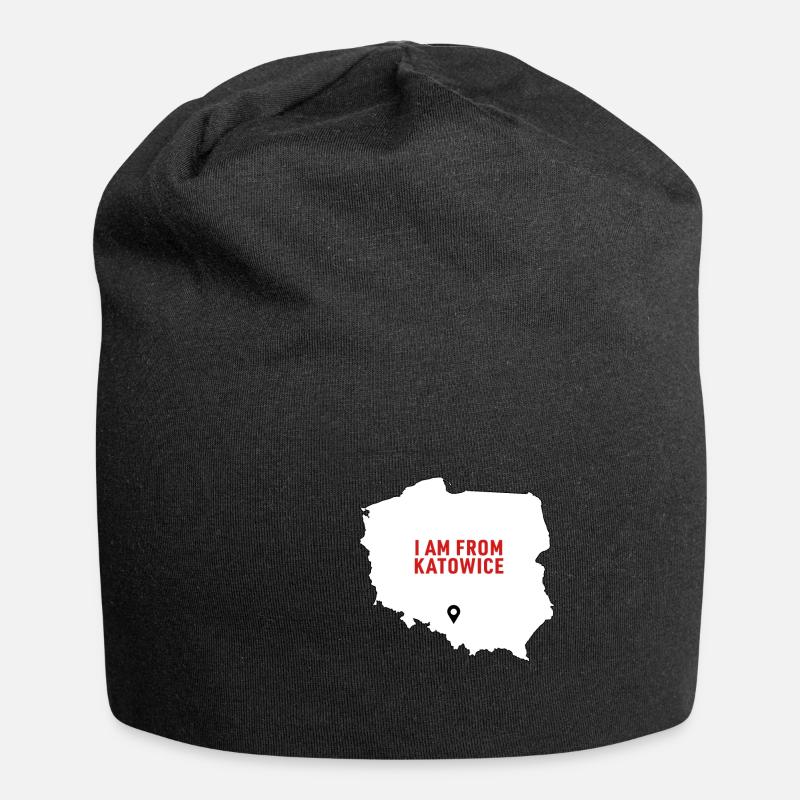 I am from Katowice - Ich bin aus Katowice | Polen - Jersey-Beanie - Schwarz