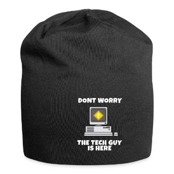 Run cmd | Computer Nerd | Web Designer | CSS | exe - Jersey Beanie - black - Front