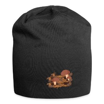Porcini mushrooms Mushroom pickers Collect mushrooms Mushrooms - Jersey Beanie - black - Front