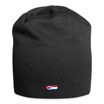 Kuba Holland Flagge Herz - Jersey-Beanie - Schwarz - Vorne