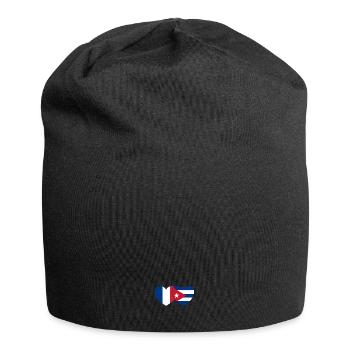 Frankreich Kuba Flagge Herz - Jersey-Beanie - Schwarz - Vorne