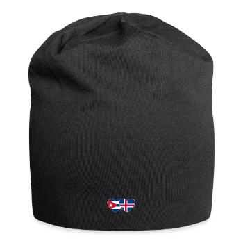 Kuba Island Flagge Herz - Jersey-Beanie - Schwarz - Vorne