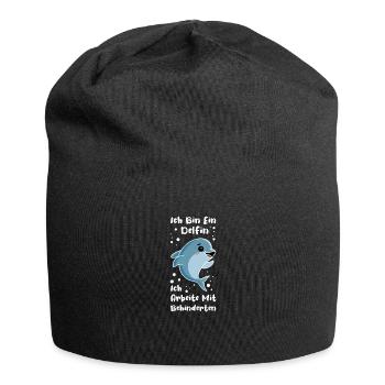 Behindert Rollstuhlfahrer Handicap Humor Geschenk - Jersey-Beanie - Schwarz - Vorne
