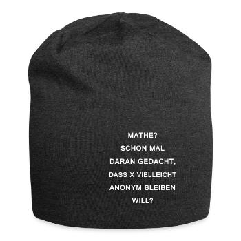 Maths blague école professeur mathématiques - Bonnet en jersey - charbon - Devant
