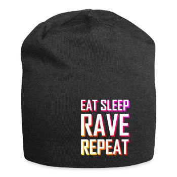 EAT SLEEP RAVE REPEAT Festival 3D Schrift - Jersey-Beanie - Anthrazit - Vorne