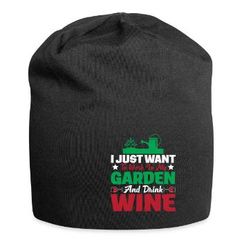 Garden and wine flowers gardening gardening plant - Jersey Beanie - black - Front