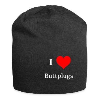j'adore les plug anal coeur rouge love buttplug - Bonnet en jersey - charbon - Devant