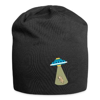 Alien Baby Sloth UFO Abduktion Niedlich - Jersey-Beanie - Schwarz - Vorne