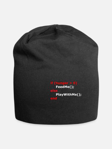 Coding If Hunger - Bonnet en jersey - noir