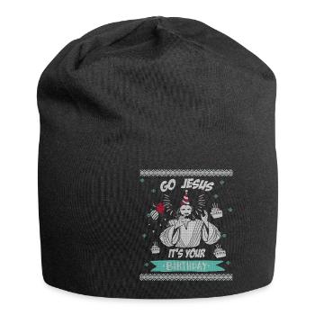 Go Jesus it's your birthday birthday gift - Jersey Beanie - black - Front