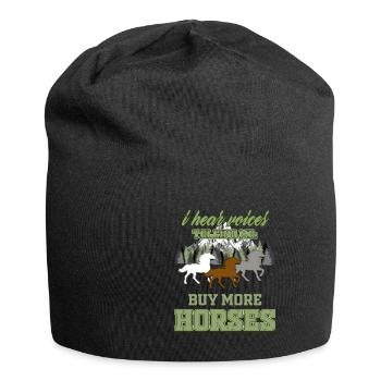 Riding horses - Jersey Beanie - black - Front