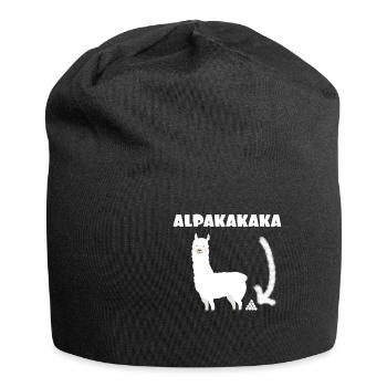 Alpakakaka - Jersey-Beanie - Schwarz - Vorne
