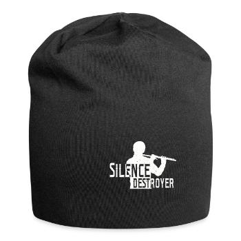 Flute Music Instrument Making Music Gift - Jersey Beanie - black - Front