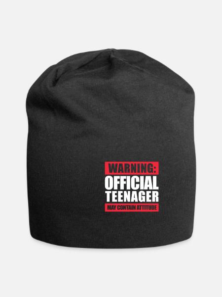 adolescent - Bonnet en jersey - noir