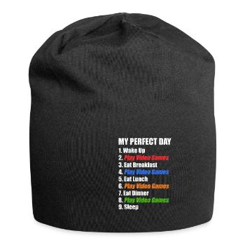 Gaming - Jersey-Beanie - Schwarz - Vorne