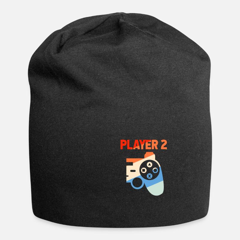 Player 2 - Jersey-Beanie - Schwarz