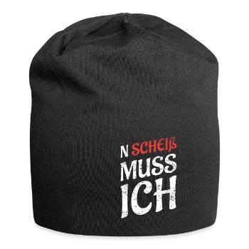 N SCHEIß MUSS ICH - Jersey-Beanie - Schwarz - Vorne