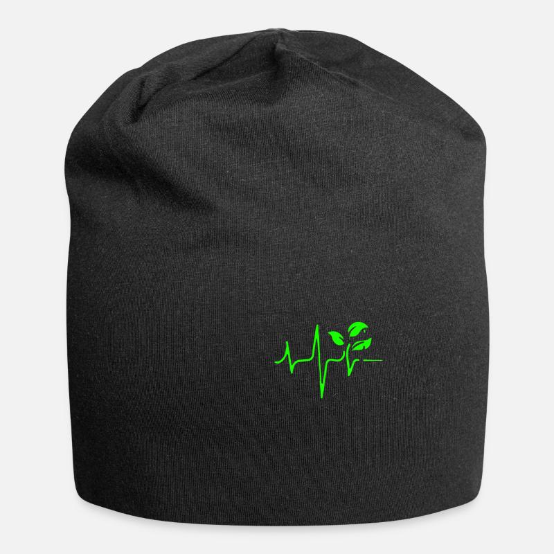 Vegan - Jersey-Beanie - Schwarz
