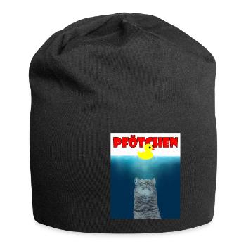 Pfötchen - Paws - - Jersey-Beanie - Schwarz - Vorne