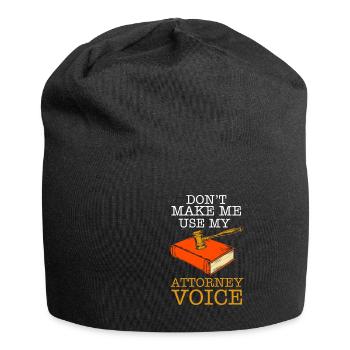 Law marteau avocat avocat avocat cadeau - Bonnet en jersey - noir - Devant