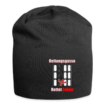 Rettungsgasse Rettet Leben Lebensretter Geschenk - Jersey-Beanie - Schwarz - Vorne