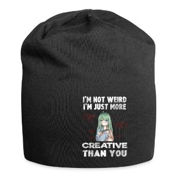 Anime - Jersey-Beanie - Schwarz - Vorne