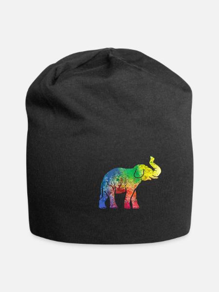 Elephant elephant - Jersey Beanie - black
