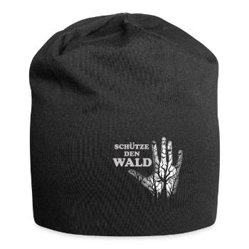 Umwelt schütze den Wald - Geschenk - Jersey-Beanie - Schwarz - Vorne