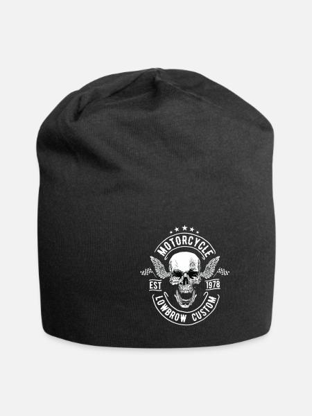 Motorcycle Motorrad Biker Motorradfahrer Geschenk - Jersey-Beanie - Schwarz