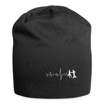 Cadeaux cadeau Danse de tango blanc Heartbeat - Bonnet en jersey - noir - Devant
