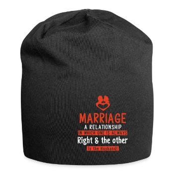 Demande de mariage - Bonnet en jersey - noir - Devant