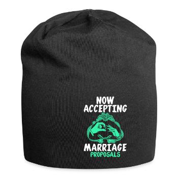 Proposition de mariage mariage mariage idée de cadeau de fiançailles - Bonnet en jersey - noir - Devant