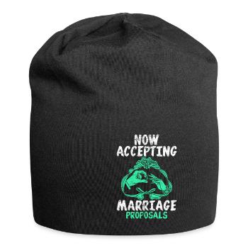 Demande de mariage - Bonnet en jersey - noir - Devant