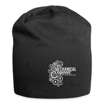 Maschinenbau - Jersey-Beanie - Schwarz - Vorne