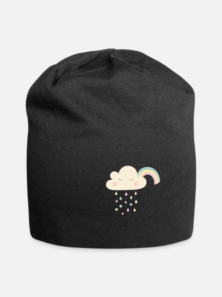 Wolke - Jersey-Beanie - Schwarz