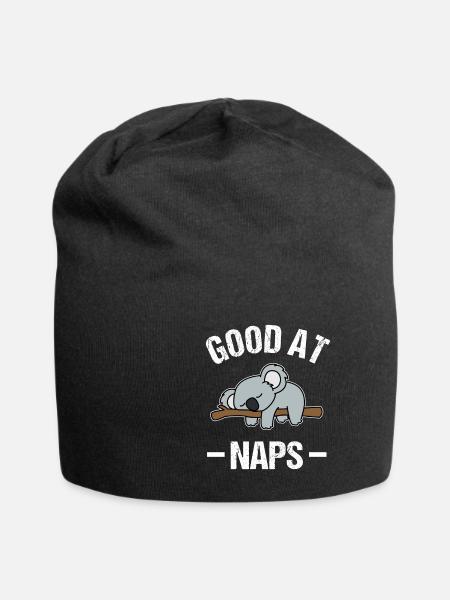 Koala Good At Naps - Jersey-Beanie - Schwarz