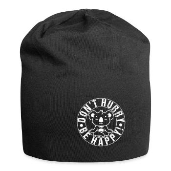 Koala mignon ne vous pressez pas Be Happy Yoga Funny Gift - Bonnet en jersey - noir - Devant