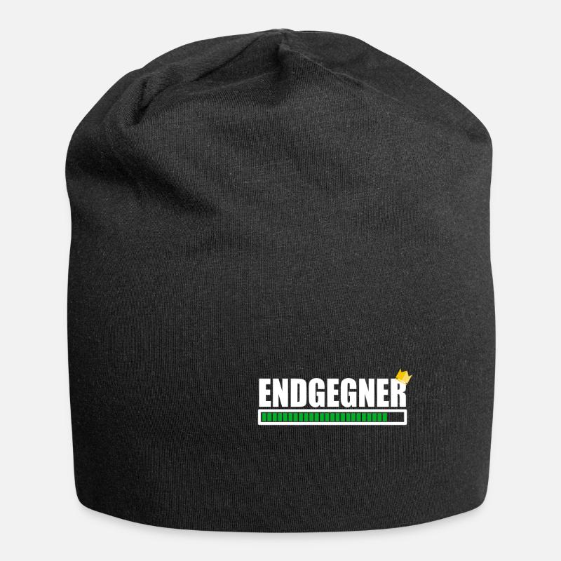 Endgegner - Jersey-Beanie - Schwarz