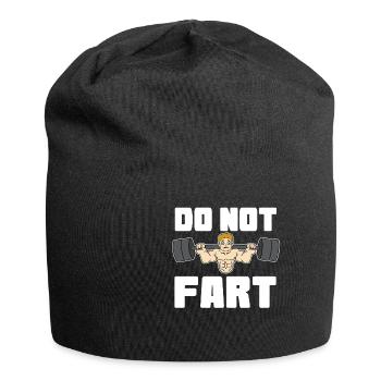 Weight lifting fitness farting athlete gift - Jersey Beanie - black - Front