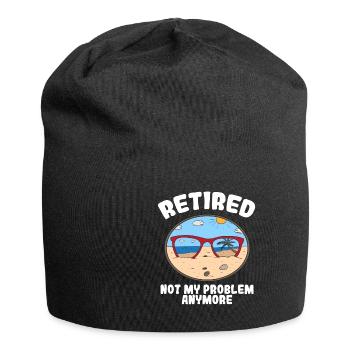 Pension Ruhestand Rente Rentner Arbeit Geschenk - Jersey-Beanie - Schwarz - Vorne
