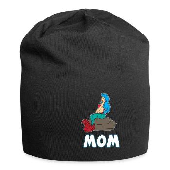 Meerjungfrau Seejungfrau Fischweib Mama Geschenk - Jersey-Beanie - Schwarz - Vorne