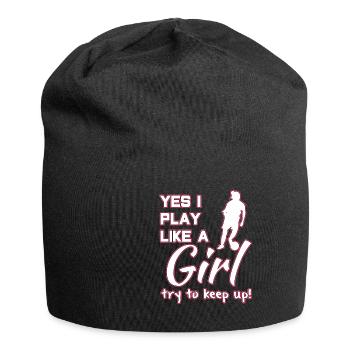 Fußball Fußballspieler Fußballer Spieler Geschenk - Jersey-Beanie - Schwarz - Vorne