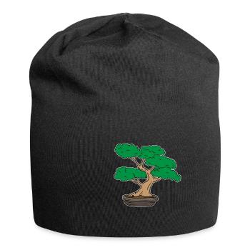 Bonsai tree plants Japan tree cut gift - Jersey Beanie - black - Front