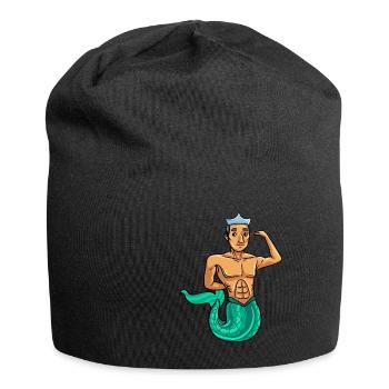 Meerjungfrau Seejungfrau Security Sec Geschenk - Jersey-Beanie - Schwarz - Vorne