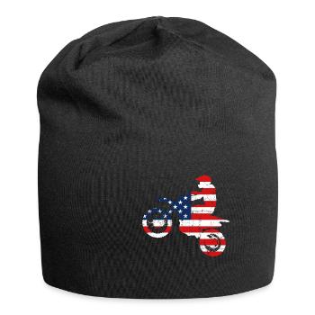 Motocross pilote Moto Usa Amérique cadeau - Bonnet en jersey - noir - Devant