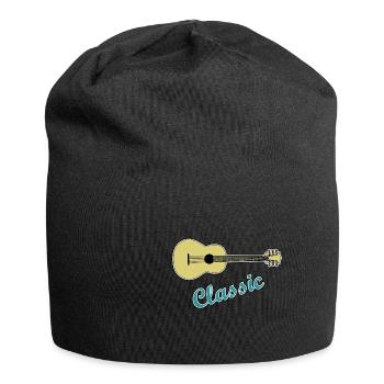 Gitarre Classic - Guitar Gitarrist Gitarre E-Gitar - Jersey-Beanie - Schwarz - Vorne