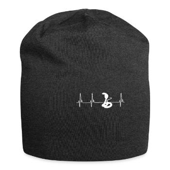 Snake ECG - Jersey Beanie - charcoal grey - Front