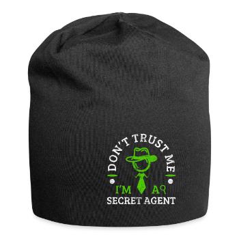 Geheimagent Spionage Agent Geschenk Geschenkidee - Jersey-Beanie - Schwarz - Vorne
