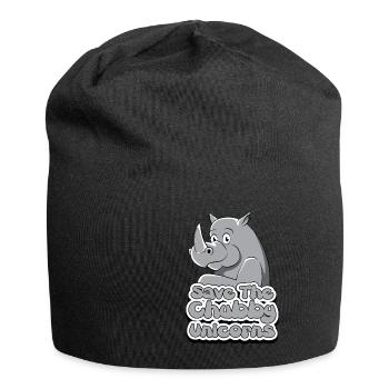 RhinoCeros Rhino Chubby Unicorn Gift - Jersey Beanie - black - Front