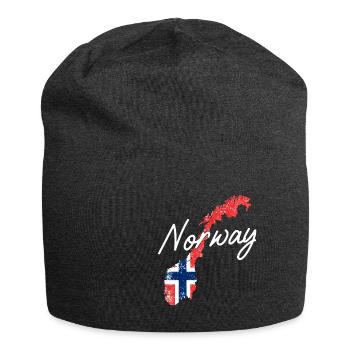 Pays Drapeau Norvège - Bonnet en jersey - charbon - Devant